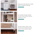 Pemberly Row 72-inch High Mobile 5-Shelf Metal Bookcase White