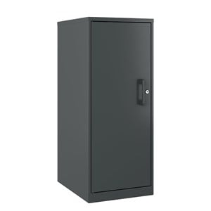 Pemberly Row 3 Shelf Personal Metal Locker Storage Cabinet Locking Charcoal