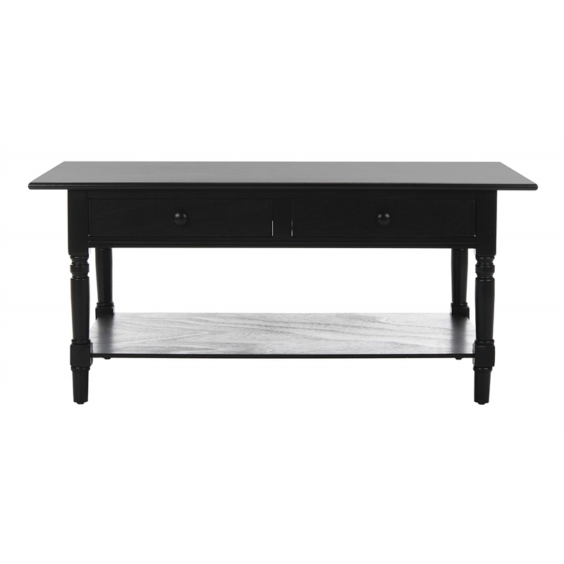 Pemberly Row Modern / Contemporary Wood Coffee Table in Black