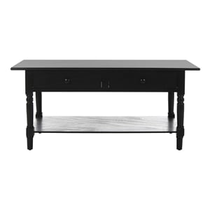 Pemberly Row Modern / Contemporary Wood Coffee Table in Black