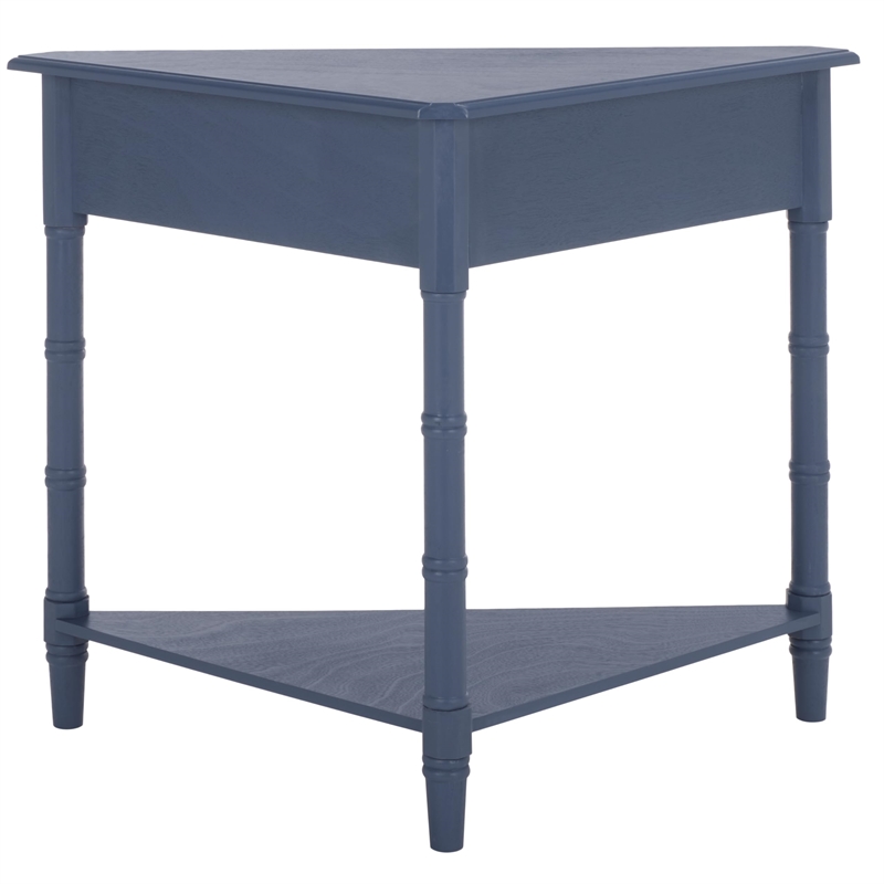 Pemberly Row Transitional Pine Corner Table in Bold Red