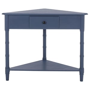 Pemberly Row Transitional Pine Corner Table in Bold Red