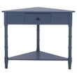 Pemberly Row Transitional Pine Corner Table in Bold Red