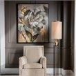 Pemberly Row Contemporary Wood and Acrylic Floral Art in Multi-Color