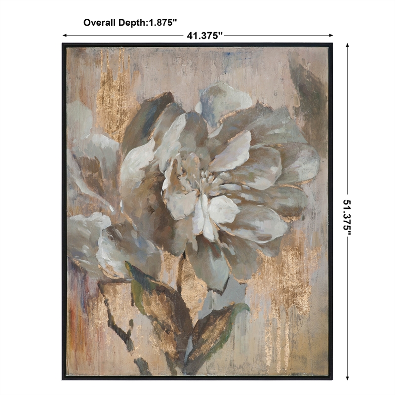 Pemberly Row Contemporary Wood and Acrylic Floral Art in Multi-Color