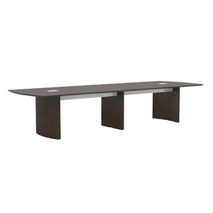 Pemberly Row Modern / Contemporary 14' Conference Table in Mocha