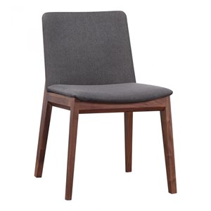 Pemberley Row Fabric Upholstered Gray Dining Chair Curved Padded Seat 31&quotH Unassembled