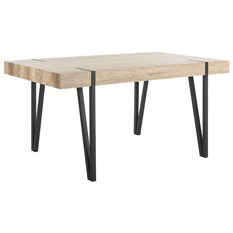 Pemberly Row Modern / Contemporary Dining Table in Gray and Black