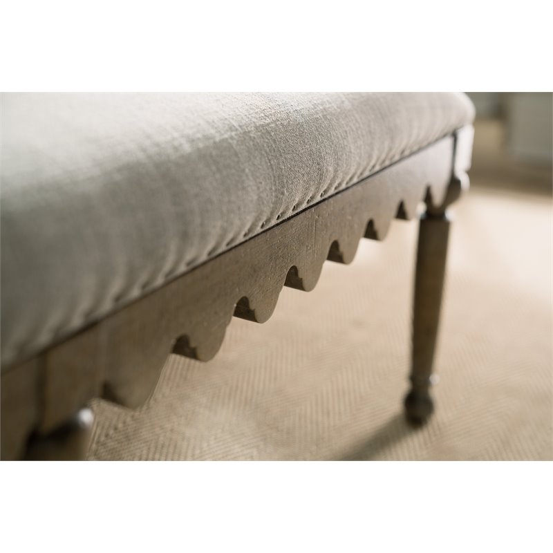 Pemberly Row Contemporary Bed Bench with Bronze Nailhead Trim