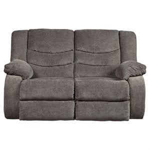 Pemberly Row Modern / Contemporary Reclining Loveseat in Gray