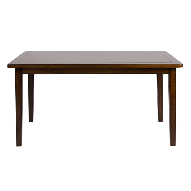 Pemberly Row Contemporary 6 Piece Wood Dining Set in Espresso
