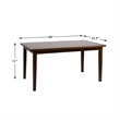 Pemberly Row Contemporary 6 Piece Wood Dining Set in Espresso