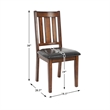 Pemberly Row Contemporary 6 Piece Wood Dining Set in Espresso