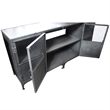 Pemberly Row Modern / Contemporary Metal Media Console in Gray 72