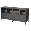 Pemberly Row Modern / Contemporary Metal Media Console in Gray 72