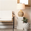 Pemberly Row Indoor/Outdoor Transitional Ceramic Side Table in White
