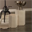 Pemberly Row Indoor/Outdoor Transitional Ceramic Side Table in White