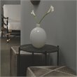 Pemberly Row Contemporary Glass Decorative Vases in White (Set of 2)