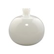 Pemberly Row Contemporary Glass Decorative Vases in White (Set of 2)