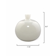 Pemberly Row Contemporary Glass Decorative Vases in White (Set of 2)