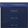 Pemberly Row Traditional Charlie Blue Wood 5-Drawer Chest with LED