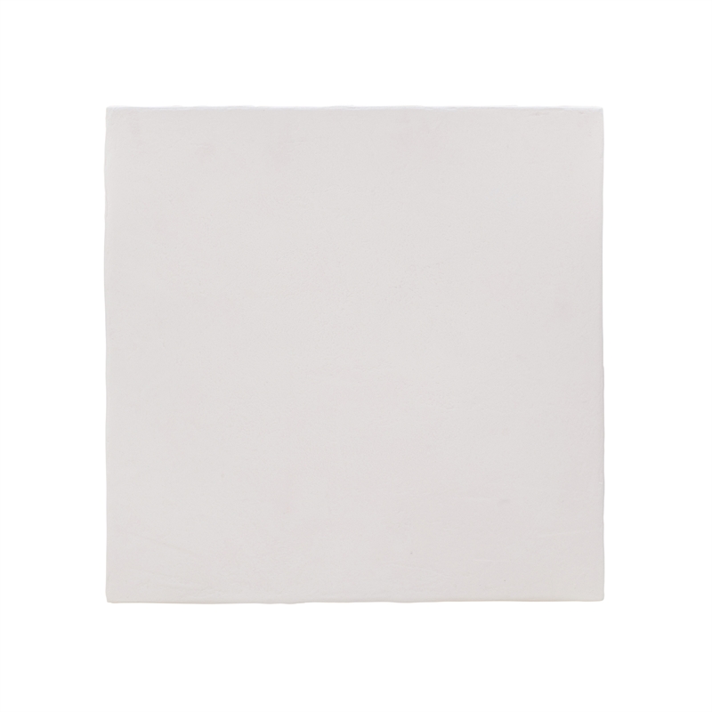 Pemberly Row Contemporary White Concrete Textured Side Table