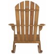 Pemberly Row Eucalyptus Wood Outdoor Adirondack Chair in Teak Natural