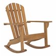 Pemberly Row Eucalyptus Wood Outdoor Adirondack Chair in Teak Natural