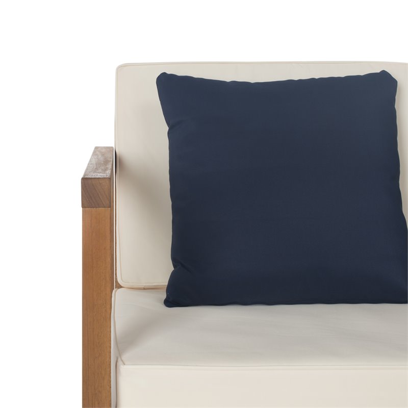 Pemberly Row 4-Piece Eucalyptus Wood Set in Teak Brown and Beige