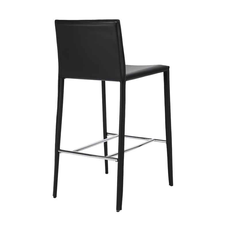 Pemberly Row Euro Style Black Faux Leather 26