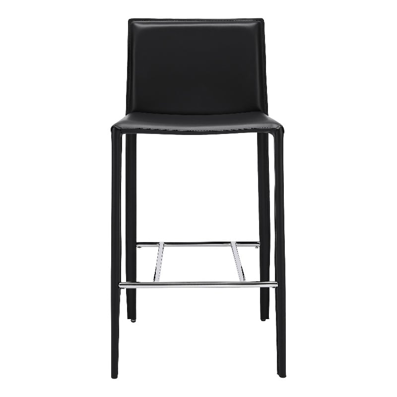 Pemberly Row Euro Style Black Faux Leather 26