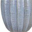 Pemberley Row Steel and Ceramic Blue Table Lamp Round 28