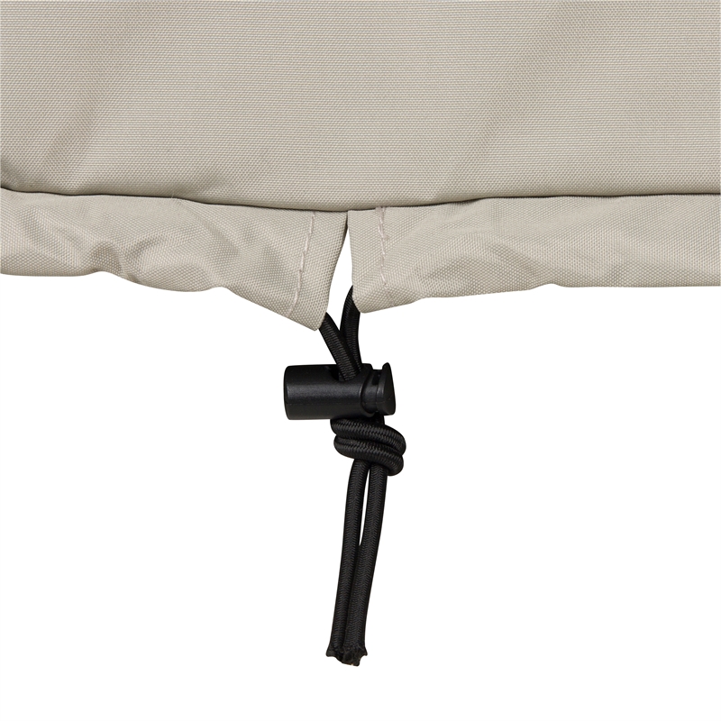 Pemberly Row Traditional Polyester Rocking Chair Cover in Beige