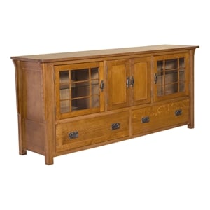 Pemberly Row Modern Wood TV Stand for TVs up to 72&quot in Cherry