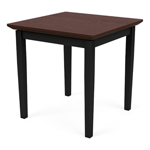 Pemberly Row Reception Waiting Room 20&quot End Table / Black Steel / Walnut