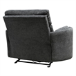 Pemberly Row Modern XL Fabric Power Glider Recliner in Charcoal