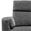 Pemberly Row Modern XL Fabric Power Glider Recliner in Charcoal