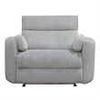 Pemberly Row Modern XL Fabric Power Glider Recliner in Mega Gray