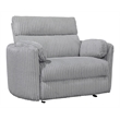 Pemberly Row Modern XL Fabric Power Glider Recliner in Mega Gray