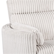 Pemberly Row Contemporary XL Fabric Power Glider Recliner in Ivory