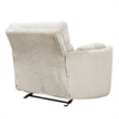 Pemberly Row Contemporary XL Fabric Power Glider Recliner in Ivory