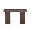 Pemberly Row Modern Brown Oak Console in Dark Brown Mango Wood