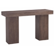 Pemberly Row Modern Brown Oak Console in Dark Brown Mango Wood