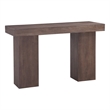 Pemberly Row Modern Brown Oak Console in Dark Brown Mango Wood