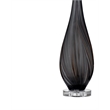 Pemberly Row Contemporary Black Glass Table Lamp in Black Glass