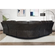 Pemberly Row 5 Piece Faux Leather Reclining Sectional in Brown