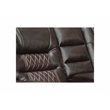Pemberly Row 5 Piece Faux Leather Reclining Sectional in Brown