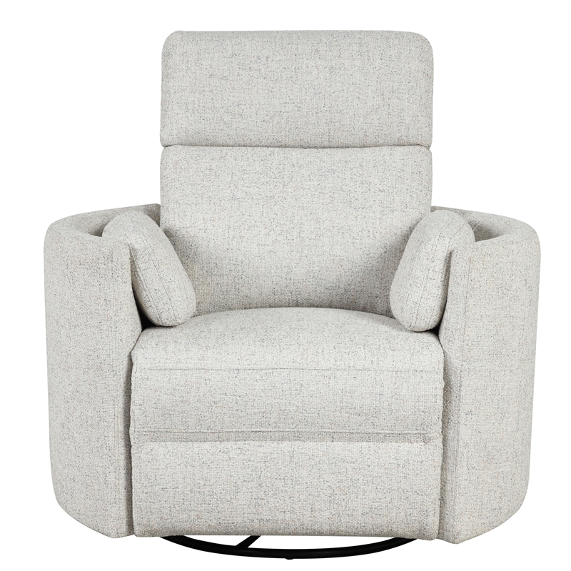 Pemberley Row Polyester Quartz Power Recliner Swivel Glider USB Charging 40