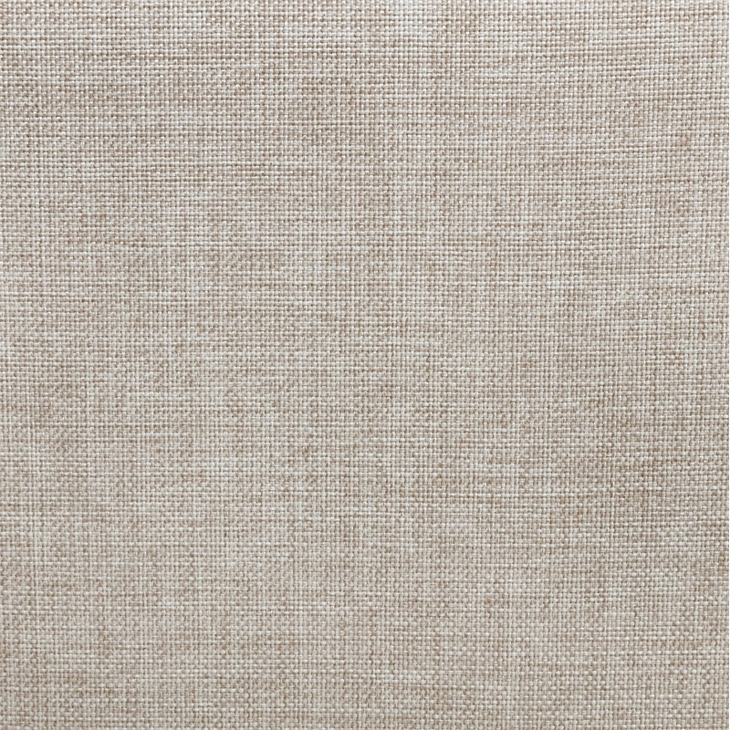 Pemberly Row Button Tufted Upholstered Fabric Full Bed in Beige