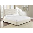Pemberly Row Modern / Contemporary Tufted King Platform Bed in White